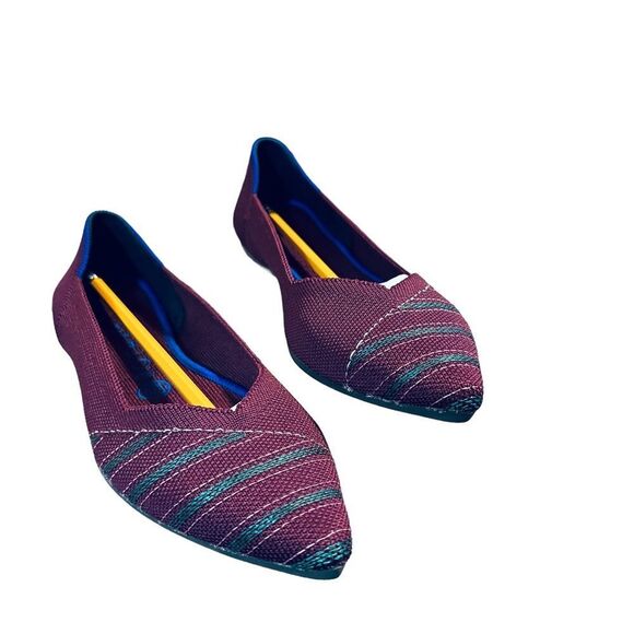 Rothy's Shoes - Rothy’s Maroon /Burgundy Custom Embroidered Sz 8.5